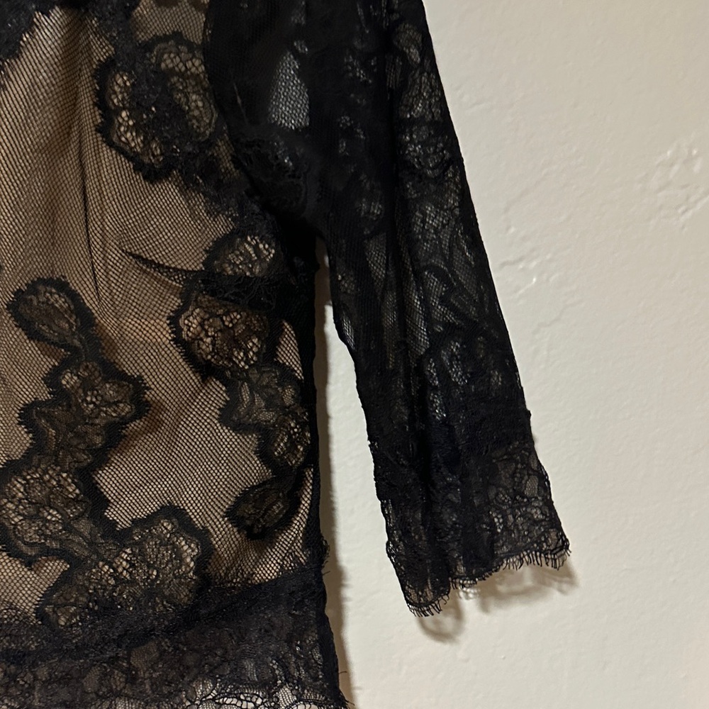 Anthropologie Black Lace Cropped Top • XS • NWT - Picture 7 of 14